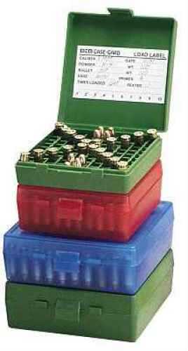 MTM Ammunition Box 100 Round Flip-Top 38 - 357 Green P-100-3-10